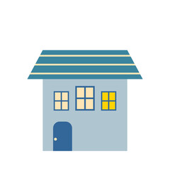 Flat Cartoon House Illustration