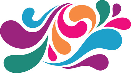 a colorful swirly design