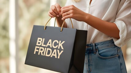 hand holding shopping bags