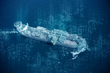 Shipping technology background, digital remix © Rawpixel.com