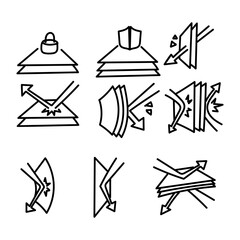 doodle layer protection icon illustration hand drawn style
