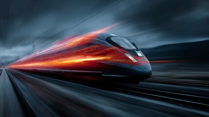 Obraz premium High speed train motion