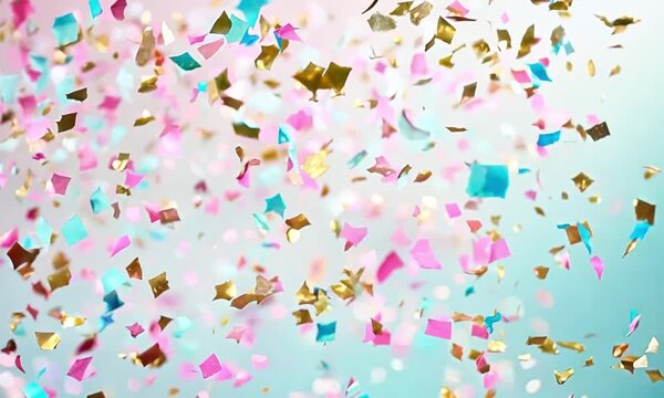 Colorful confetti, footage&nbsp;video animation background.