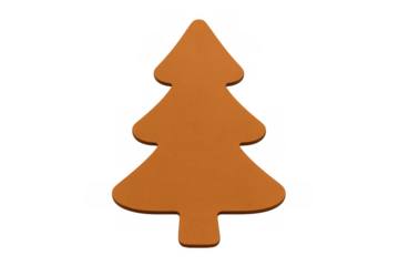 Gingerbread christmas tree cookie plain brown, holiday baking sweet treat, uncut unadorned festive pastry