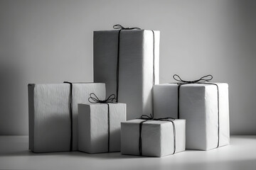 Minimalist Monochrome: A Versatile Black & White Presentation Design for Elegant Corporate Events, Formal Dinners; Ideal for Presentation on Tablets or Projectors