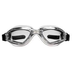Clear swim goggles, front view