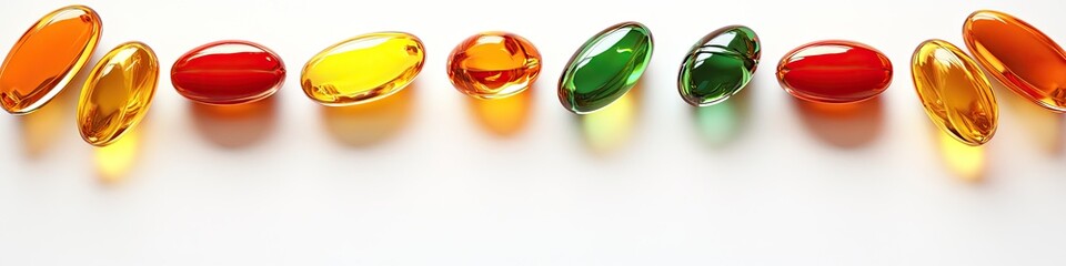 Colored gel capsules
