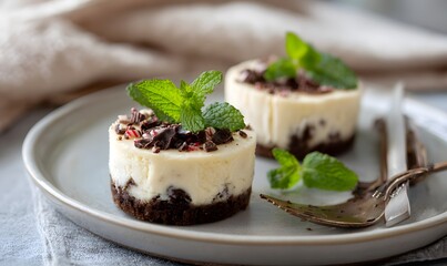  Peppermint Cheesecakes