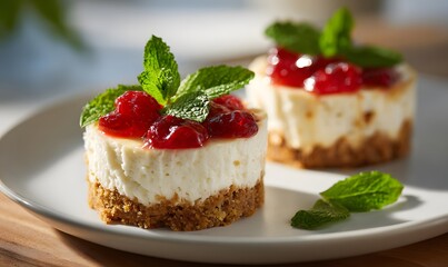  Peppermint Cheesecakes