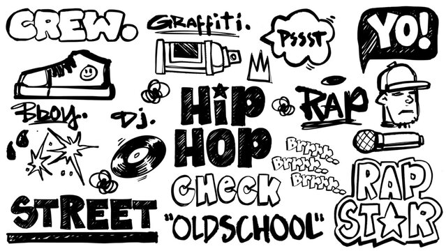 Street graffiti vector inspired by oldschool hip hop and raw spray tags. Perfect for music covers, fashion prints, and creative street visuals.