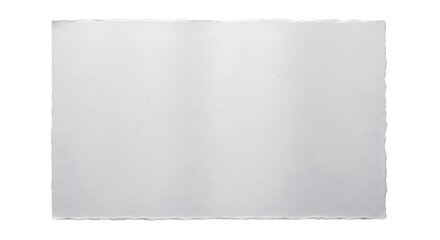 Blank Torn Edge Paper Texture – Realistic Rough Handmade Sheet Isolated on White Background