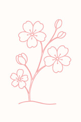 floral background with pink flowers