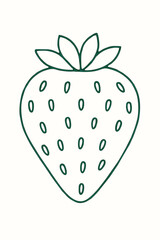 Fototapeta premium strawberry on a white background