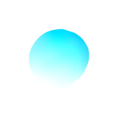 Organic Abstract Shape with Blue and Cyan Gradient