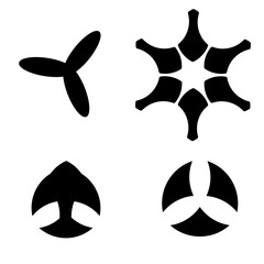 black and white star icons