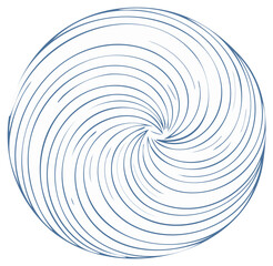 Obraz premium Dynamic abstract blue spiral lines create a mesmerizing circular vortex motion graphic element