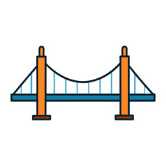 A simple bridge icon on transparent background
