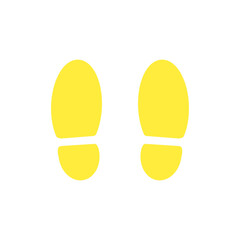 Footprint icon for walking, tracking, and journey concept／歩行・追跡・旅のイメージを表す足跡アイコン