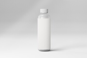 Water bottle label, beverage packaging with blank design space