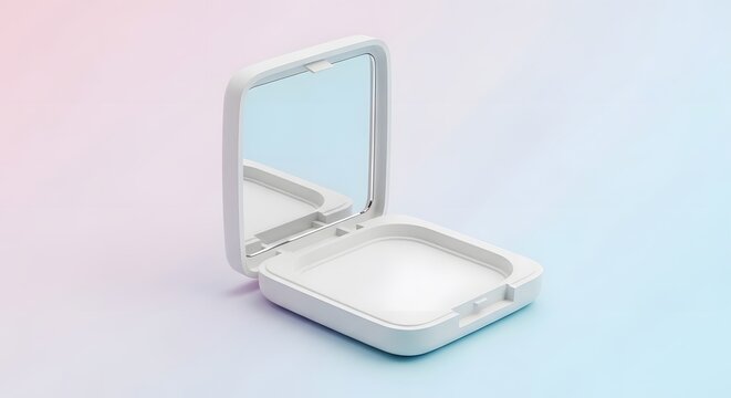Compact Cosmetic Case with Mirror for Makeup Application