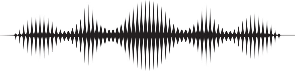 Sound Wave Icon  Continuous One Line Art Vector Illustration