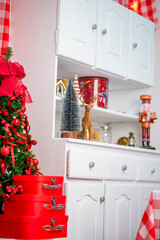 christmas tree in the living room