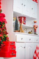 christmas tree in the kitchen