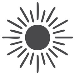 Obraz premium Hand drawn sunburst with radiant rays emanating from a central circle shape