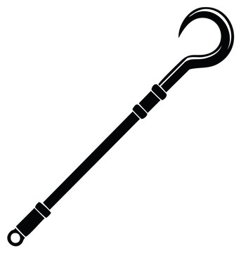 Ancient Egyptian Crook Heqa Staffs Royalty Symbol Crook Isolated