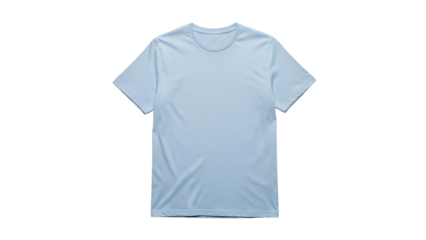 Light blue short sleeve casual top garment displayed against a solid dark background
