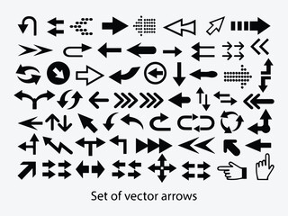 Abstract White Direction Symbols Vector