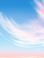 Soft Pastel Sky with Gentle Cloud Streaks
