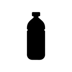 Minimal transparent bottle silhouette vector clean design for eco drink packaging and sustainability art