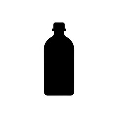 Minimal transparent bottle silhouette vector clean design for beverage container and clean product concept