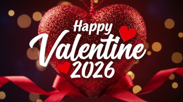 Sparkling Heart Happy Valentine s Day 2026 Romantic Festive Background
