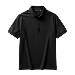 Modern black polo shirt mockup, elegant design for versatile branding, apparel template for style guides