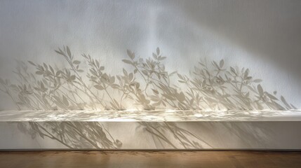Abstract Floral Shadow Design On Wall