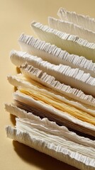 Stacked Paper Textures In Soft Colors