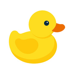 Realistic yellow rubber duck floating vector illustration scalable graphic vector
