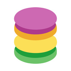 Colorful macaron stack vector illustration sweet dessert icon vector