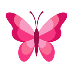Vibrant pink butterfly vector illustration scalable graphic design icon vector
