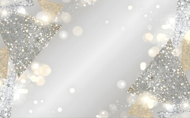 Elegant Festive Silver and Gold Glitter Background