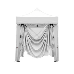 Modern white pop-up canopy tent with durable frame for outdoor events and promotions