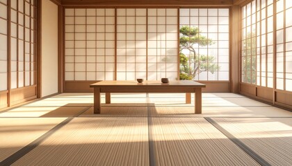 和とモダンが融合した落ち着きのあるリビング