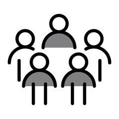 People Group User Icon Set for Teamwork and Community