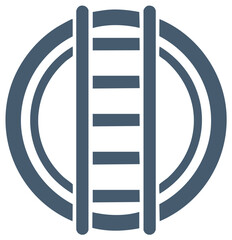 Abstract illustration of playground slide and ladder