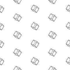 Seamless 3D geometric cubic pattern design element