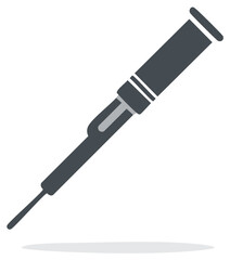 Modern flat design illustration of a medical precision instrument or digital stylus