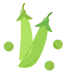 Png colorful green bean vegetable sticker