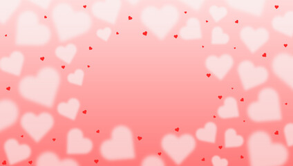 Romantic Red Heart Pattern Background With Floating Hearts for Valentine and Love Themes